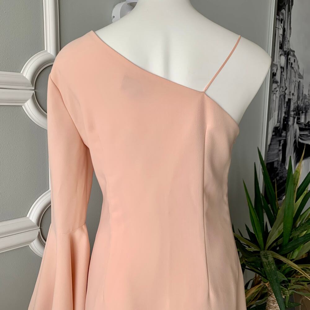 Intermix One Shoulder Mini Dress in Pink Size Medium - Picture 8 of 12